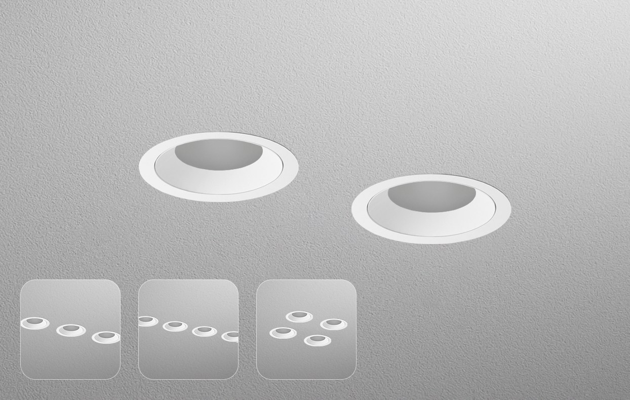2" Spaced Aperture Round Flange Downlight