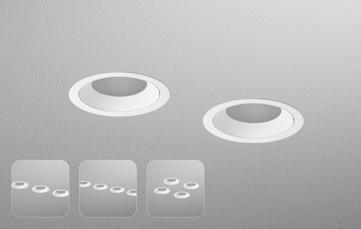 3" Spaced Aperture Round Flange Downlight